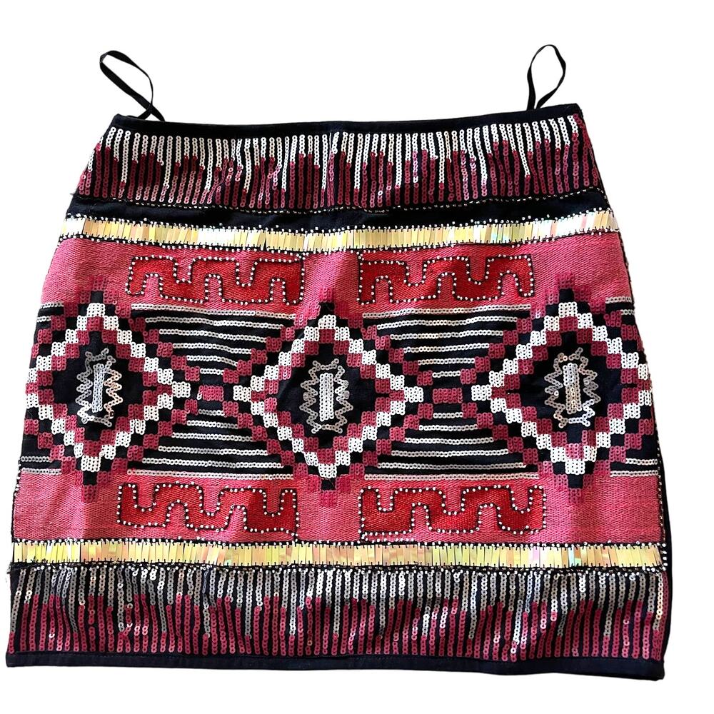 Verty Multicolor Geometric Midi Skirt